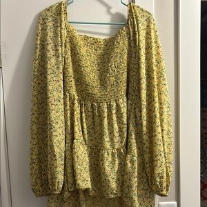 Floral Yellow Women's Top